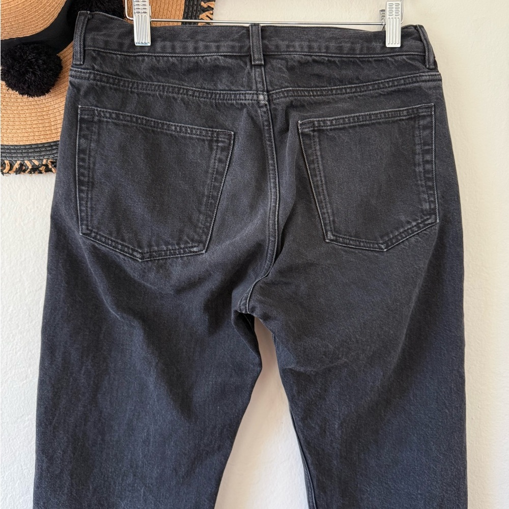 Arket Loose Organic Cotton Black Straight Leg Jeans Size 30/32 - Picture 11 of 15